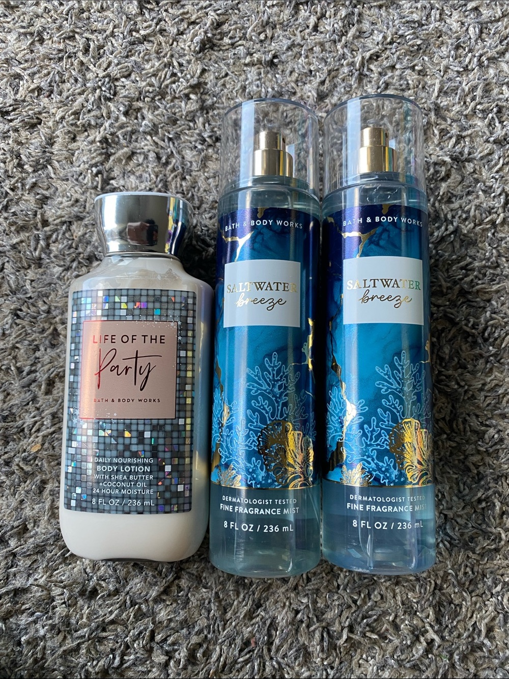 Bath & Body Works Saltwater Breeze Mist & Life of the Party Body Lotion